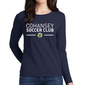 Cohansey Soccer Club Supporter Women's Long Sleeve T-Shirt - Navy 5400L-CSC