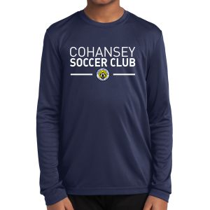 Cohansey Soccer Club Youth Long Sleeve Performance Shirt - Navy YST350LS-CSC