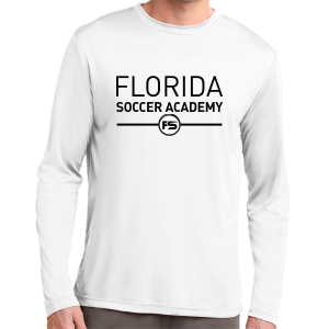 Florida Soccer Academy Long Sleeve Performance Shirt - White FSA-ST350LSWhi