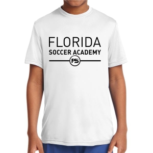 Florida Soccer Academy Youth Performance Shirt - White FSA-YST350Whi