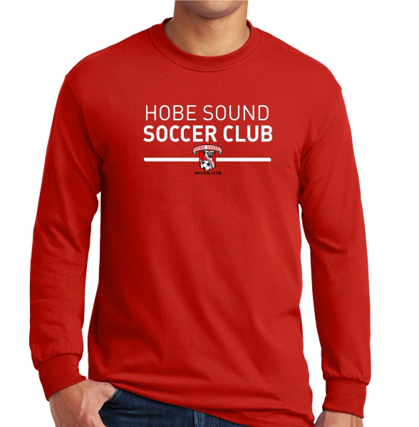 Hobe Sound Soccer Club Long Sleeve T-Shirt - Red G5400-HS