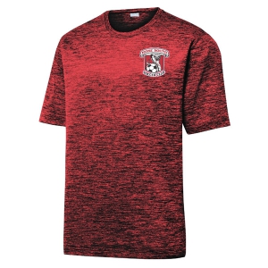 Hobe Sound Soccer Club Heather Performance Shirt - Dark Red/Black/Electric ST390-HSSC