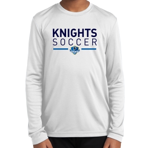 Inter United Academy Youth Long Sleeve Performance Shirt - White YST350LSW-IUA