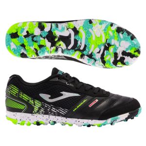 Joma Mundial 2401 TF - Black/White/Green Turf Soccer Shoe MUNS2401TF