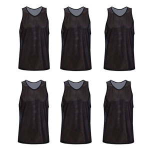 Kwik Goal Training Vest - Black - Pack Of 6 19A1-B6