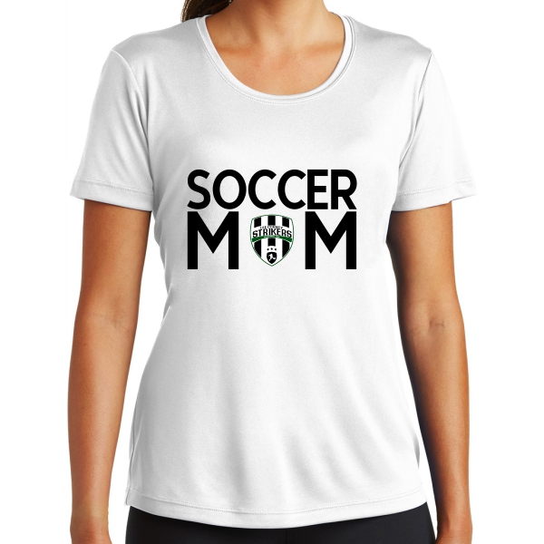 Lee County Strikers Women's Soccer Mom Performance Shirt - White LST350-LCSSM