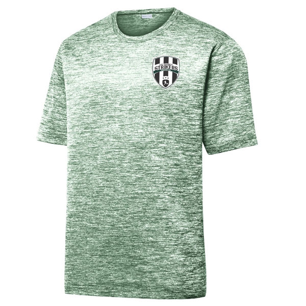 Lee County Strikers Heather Performance Shirt - Forest Green/Electric ST390-LCS