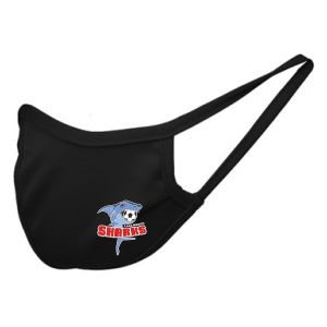Lake Worth Sharks Custom Performance Face Mask - Black LWS-MSKBK