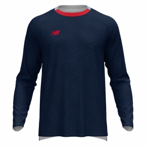 New Balance Youth Net Goalkeeper Long Sleeve Jersey - Navy/Red YT35625NV