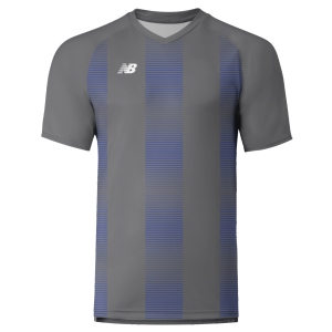 New Balance Youth Striped Jersey - Gunmetal/Team Royal JT90408