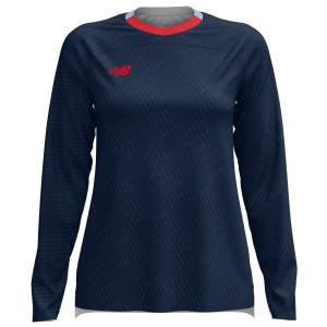 New Balance Women's Net Goalkeeper Long Sleeve Jersey - Navy/Red WT35625NV