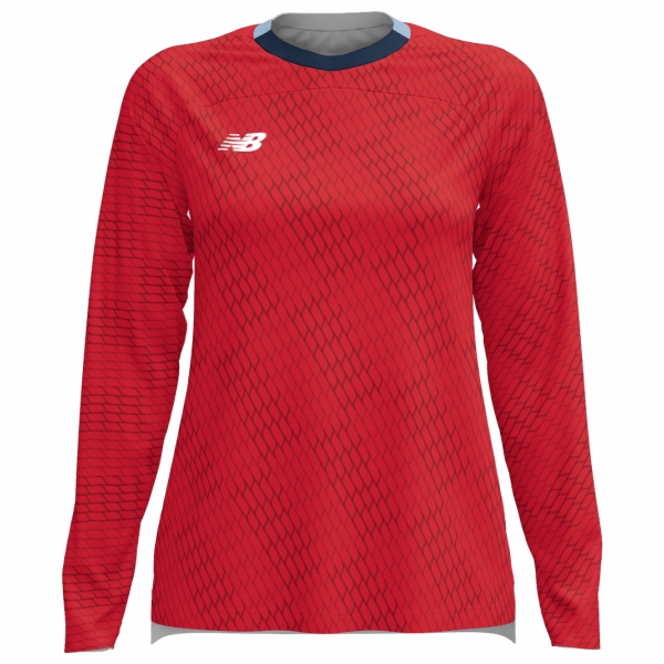 New Balance Women's Net Goalkeeper Long Sleeve Jersey - Red/Navy WT35625RD
