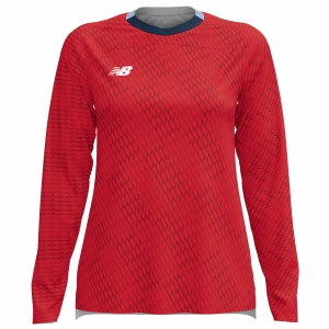 New Balance Women's Net Goalkeeper Long Sleeve Jersey - Red/Navy WT35625RD