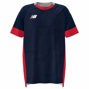 New Balance Youth Audazo Goalkeeper Short Sleeve Jersey - Navy/Light Blue/Red YT35604NV