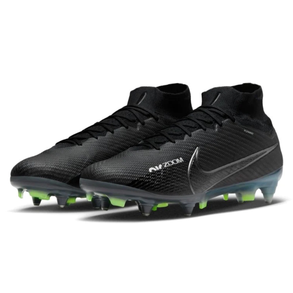 Nike Zoom Mercurial Superfly 9 Elite SG - Pro Anti-Clog Traction - Black/Dark Smoke Grey/Volt  DJ5166-001