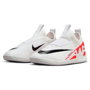 Nike Jr Zoom Mercurial Vapor 15 Academy Laceless IC - Bright Crimson/Black/White Indoor Shoe DJ5619-600