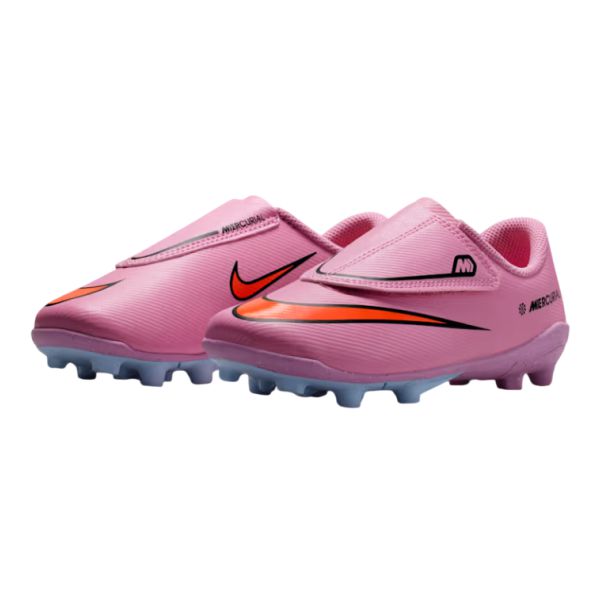 Nike Jr Mercurial Vapor 16 Club Laceless FG/MG - Magic Flamingo/Total Crimson/Black FQ8290-600