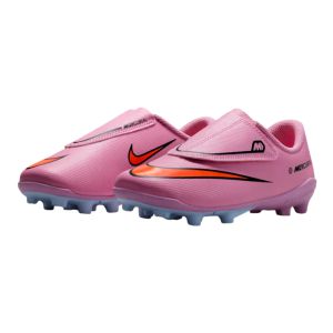 Nike Jr Mercurial Vapor 16 Club Laceless FG/MG - Magic Flamingo/Total Crimson/Black FQ8290-600