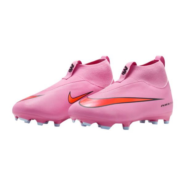 Nike Jr Mercurial Superfly 10 Academy Laceless FG/MG - Magic Flamingo/Total Crimson/Black FQ8304-600