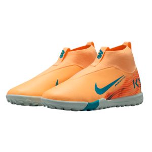 Nike Jr Mercurial Superfly 10 Academy 'Kylian Mbappé' Laceless TF - Laser Orange/Armory Navy Turf Soccer Shoe HF3420-801