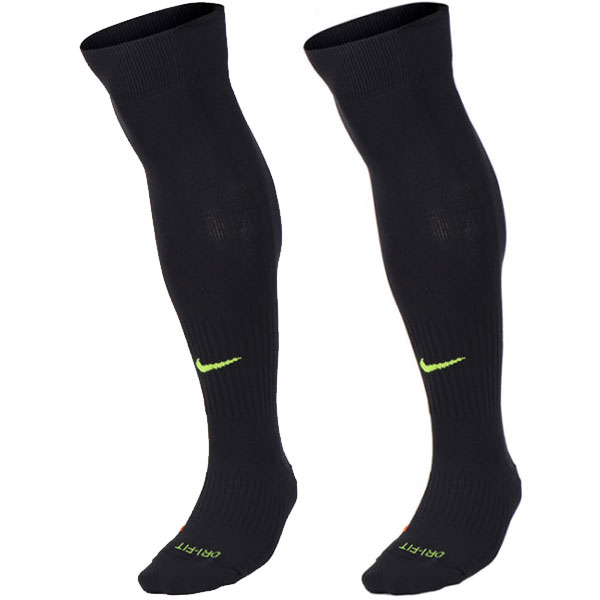 Nike Classic II Sock - Black/Volt SX5728-014 - AuthenticSoccer.com