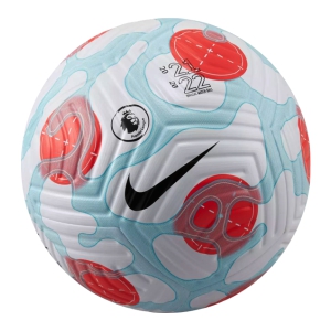 Nike Premier League Flight Official Match Soccer Ball - White/Light Blue/Crimson DH7409