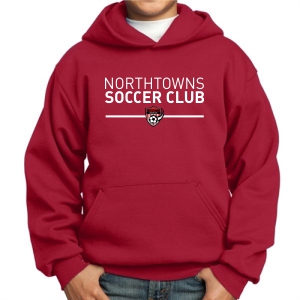 Northtowns Soccer Club Youth Hooded Sweatshirt - Red NSC-PC90YH