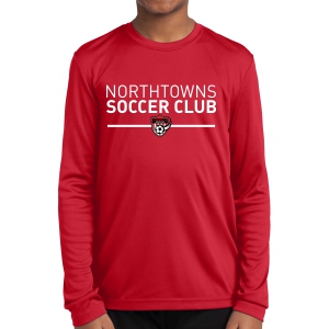 Northtowns Soccer Club Youth Long Sleeve Performance Shirt - Red NSC-YST350LS