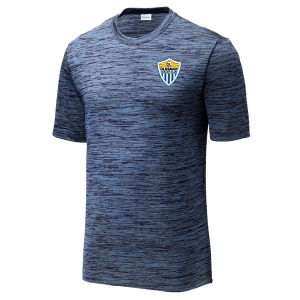 Oldsmar Soccer Club FC Heather Performance Shirt - Carolina Blue/True Navy/Black ST390-OMSC