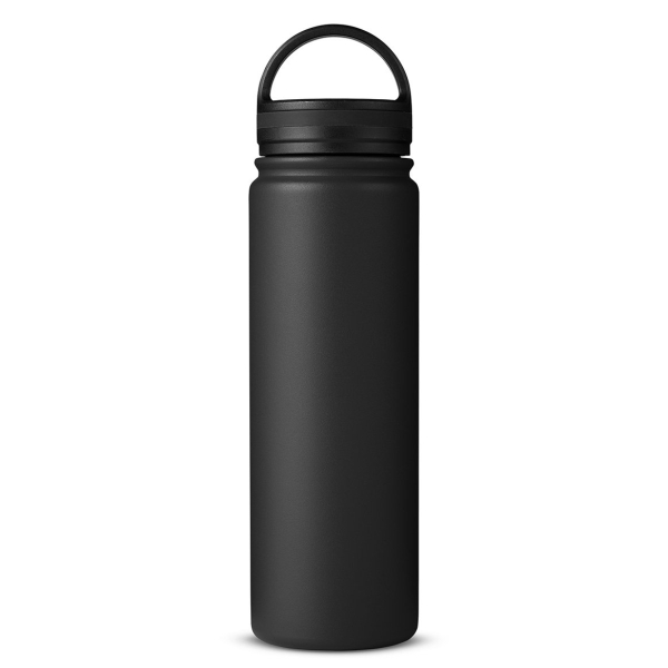 24 oz Double-Wall Insulated Stainless Steel Vacuum Bottle - Black CE051BK