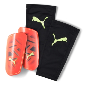 Puma Ultra Flex Shin Guard - Fiery Coral/Fizzy Light 030830-11