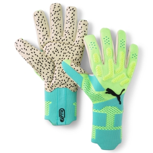 Puma FUTURE Ultimate Negative Cut Goalkeeper Gloves - Electric Peppermint/Fast Yellow 041841-02