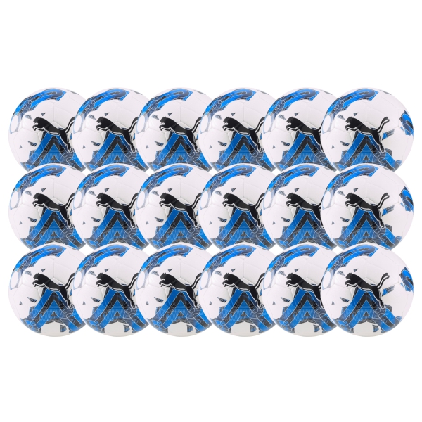 PUMA Orbita 6 MS Soccer Ball - White/Electric Blue - 18 Pack 083787-03-18Pk