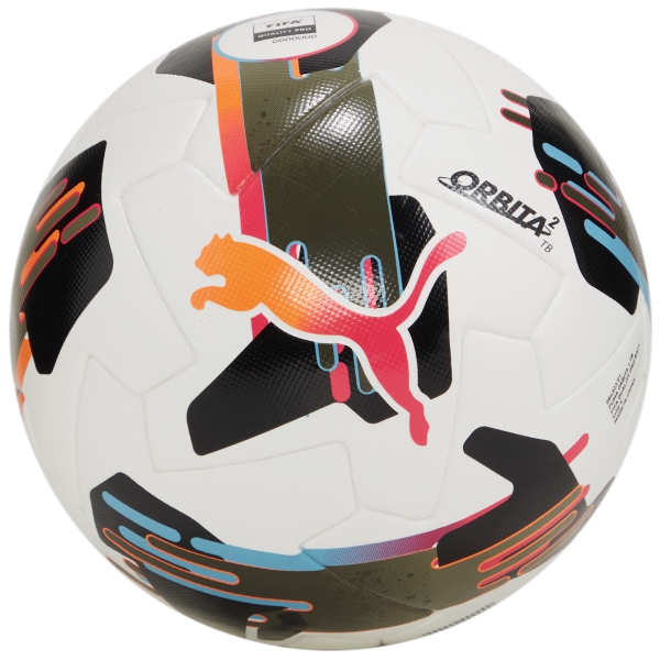 Puma Orbita 2 TB FQP Soccer Ball Size 5 - White/Multicolor 084323-01