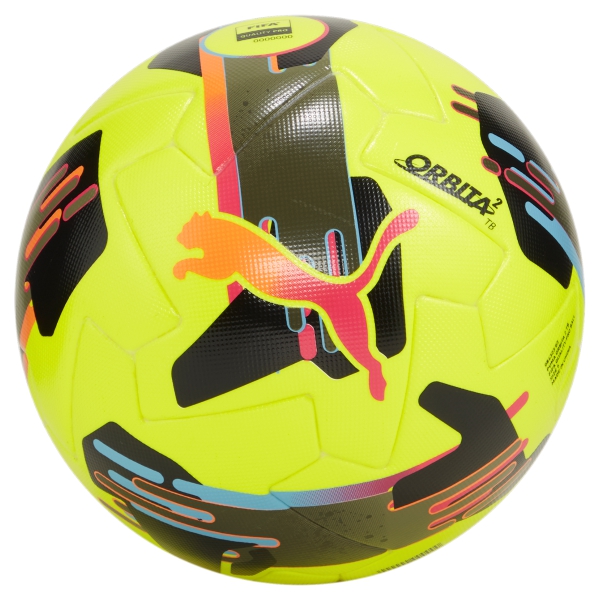 Puma Orbita 2 TB FQP Soccer Ball Size 5 - Lemon Tonic/Multicolor 08432303010101