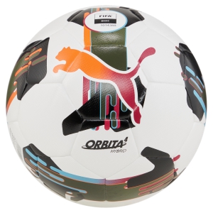Puma Orbita 4 Hybrid FIFA Basic Soccer Ball Size 5 - White/Multicolor 08432601010101