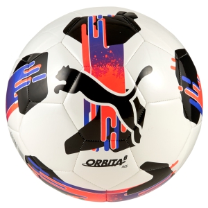 Puma Orbita 6 MS Size 5 Soccer Ball - White/Glowing Red/Purple Glimmer 08433510010101