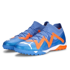 Puma FUTURE Ultimate Cage - Supercharge Pack - Blue Glimmer/White/Ultra Orange Turf Soccer Shoes 107174-01