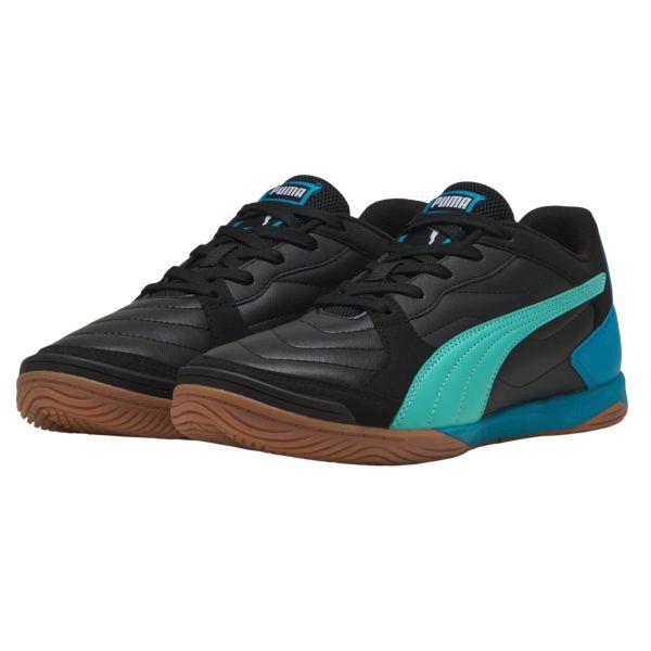 PUMA PRESSING IV Indoor Shoes - Black/Aquatic/Tropical Blue/White 107419-11