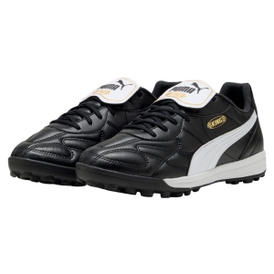 Puma King Top TF - Black/White Turf Shoes 108473-01