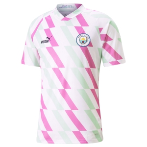 Puma Manchester City F.C. Pre-Match Jersey 2022-2023 - White/Mist Green/Mauve Pop 769498-11