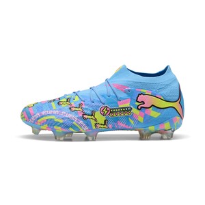 PUMA FUTURE 9 ULTIMATE Advanced Level FG - PUMA White/Blue Glimmer/Pink Glimmer/Yellow Alert 109206-01