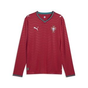 PUMA Portugal Long Sleeve Home Jersey 2026 - Club Red/Green Lagoon 783279-01