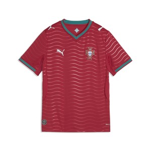 PUMA Portugal Youth Home Jersey 2026 - Club Red/Green Lagoon 783281-01
