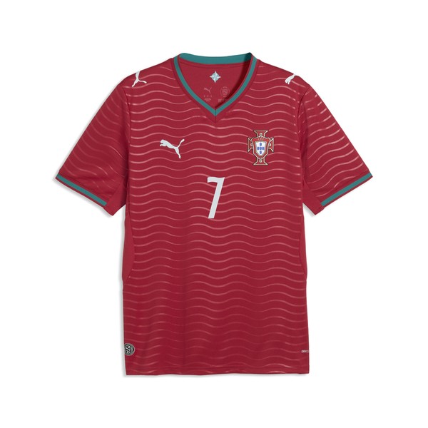 PUMA Portugal Ronaldo #7 Home Jersey 2026 - Club Red/Green Lagoon 788141-77
