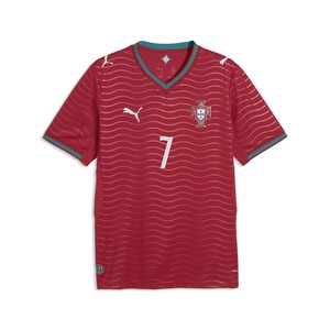 PUMA Portugal Ronaldo #7 Home Jersey 2026 - Club Red/Green Lagoon 788141-77
