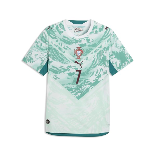 PUMA Portugal Ronaldo #7 Authentic Away Jersey 2026 - PUMA White/Green Lagoon 788145-77