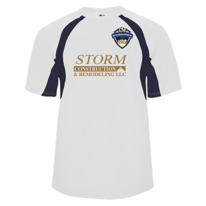 Rio Rancho United Badger Hook Tee - White/Navy RRU-414400WN