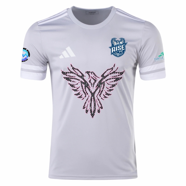 Rise FC adidas Youth Squadra 25 Jersey - Light Grey/White RFC-JJ0061
