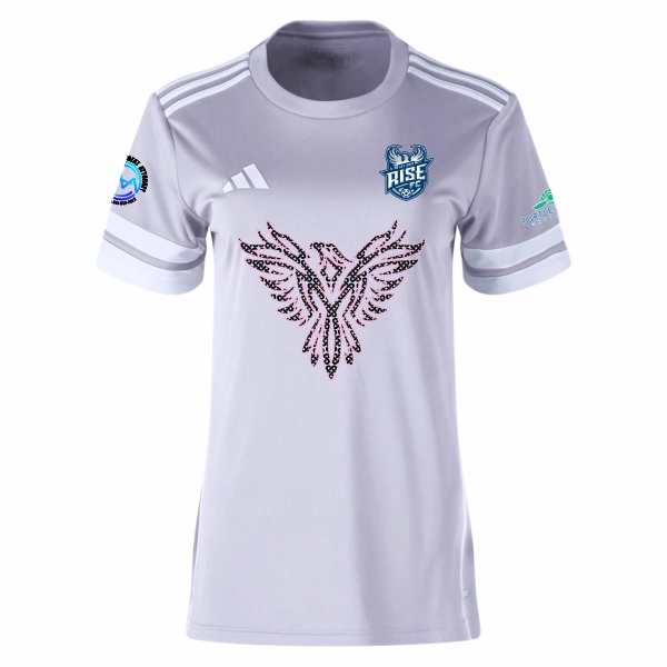 Rise FC adidas Women's Squadra 25 Jersey - Light Grey/White RFC-JI9995
